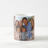 Mug Photo de vacances avec superposition de texte mode (Centre)
