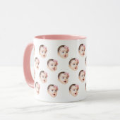 Mug Photo de visage de bébé mignon personnalisé (Devant gauche)