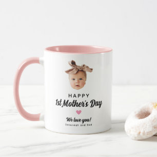 Mug Photo de visage de bébé mignon pour la fête des mè