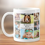 Mug Photo de World's Best Grandparents<br><div class="desc">Offrez aux meilleurs grands-parents du monde un collage photo personnalisé amusant tasse de café qu'ils apprécieront pendant des années. Vous pouvez personnaliser avec 8 photos de famille de leurs petits-enfants,  customiser l'expression "Meilleurs grands-parents du monde" et ajouter les noms de leurs petits-enfants et de leur famille.</div>