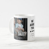 Mug Photo Définition 2 de PAPA drôle et mignon (Devant gauche)