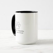 Mug Photo d'empreinte de patte d'échec de parrainage (Devant gauche)