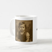 Mug Photo d'enfance personnalisée et année Vintage per (Devant gauche)