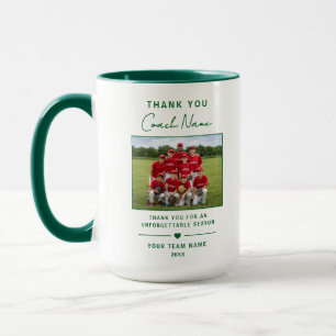 Mug Photo d'équipe de remerciement pour l'entraîneur s