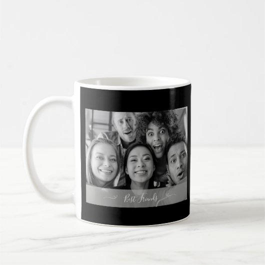 Mug Photo des meilleurs amis noir et blanc (Gauche)