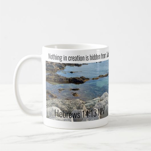 Mug Photo des versets de la Bible Océanique Translucid (Gauche)