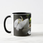 Mug photo d'orchidée blanche, photo à fleurs blanches (Gauche)