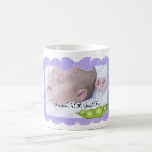 Mug Photo douce de pois de bébé (Centre)