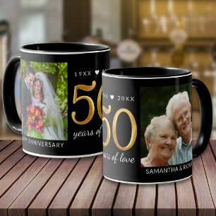 Mug Photo du 50e anniversaire 50 ans d'amour d'hier et