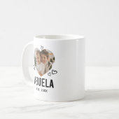 Mug Photo du cœur d'Abuela esquissé (Devant gauche)