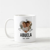 Mug Photo du cœur d'Abuela esquissé (Gauche)