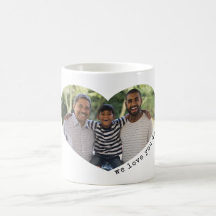 Mug Photo du coeur Nous vous aimons papa ou maman