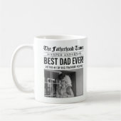 Mug Photo du journal personnalisé Best Papa Ever (Gauche)