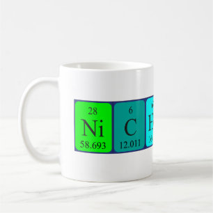Mug Photo du nom périodique de la table Nicholaus