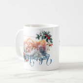 Mug Photo du Nouvel An Hiver en style bleu (Devant gauche)