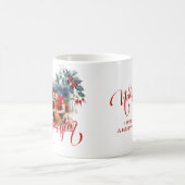 Mug Photo du Nouvel An hiver en style rouge (Centre)