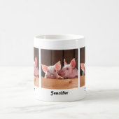 Mug Photo d'un animal de porcelets roses mignons (Centre)