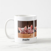 Mug Photo d'un animal de porcelets roses mignons (Gauche)