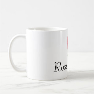 Mug Photo d'un coussin rond de fleur rose