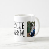 Mug Photo d'un Empreinte de patte noir Secouru Maman (Devant droit)