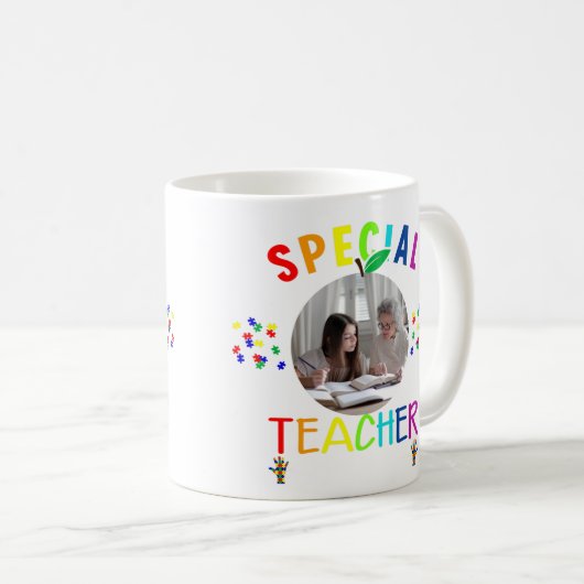 Mug Photo d'un enseignant spécial inspirant (Devant droit)