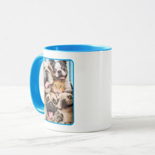 Mug Photo d'un groupe de chiens et de chats (Devant gauche)