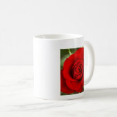Mug Photo d'une rose rouge (Devant droit)