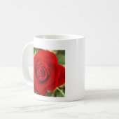 Mug Photo d'une rose rouge (Devant gauche)