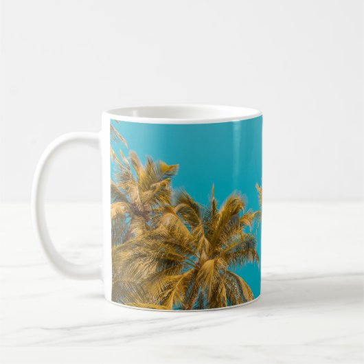 Mug Photo en angle bas des cocotiers (Gauche)