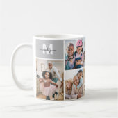 Mug Photo en collage Monogramme simple d'image (Gauche)