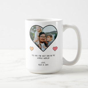 Mug Photo en forme de coeur avec/ messages personnalis