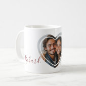 Mug Photo en forme de coeur Valentine (Devant gauche)