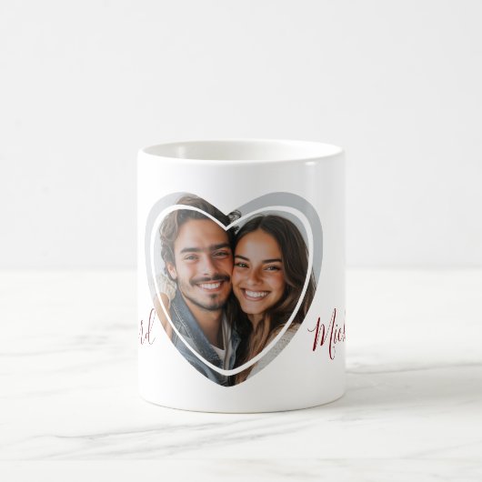 Mug Photo en forme de coeur Valentine (Centre)