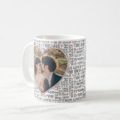 Mug Photo en forme de coeur Véritable Valentin d'amour (Devant gauche)