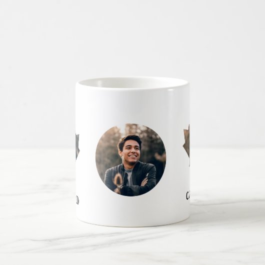 Mug Photo en forme de feuille d'érable sur mesure happ (Centre)