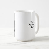 Mug Photo en noir et blanc du message textuel de Talki (Devant droit)