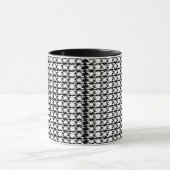 Mug photo en noir et blanc d'un motif (Centre)