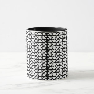 Mug photo en noir et blanc d'un motif