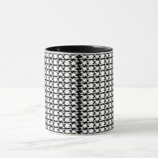 Mug photo en noir et blanc d'un motif (Centre)