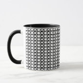 Mug photo en noir et blanc d'un motif (Gauche)