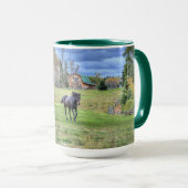 Mug Photo équine d'un amateur de chevaux sur un ranch  (Devant droit)