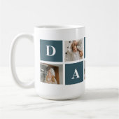 Mug Photo et cadeaux de papa vert et de collage modern (Gauche)
