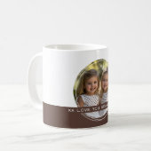 Mug Photo et message personnalisés Blanc et Brown Mémo (Devant gauche)