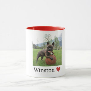 Mug Photo et nom Amoureux des chiens français Bulldog