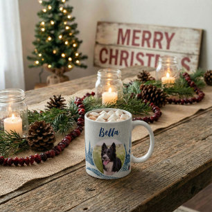 Mug Photo et nom de chien de forêt hivernale