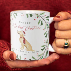 Mug Photo et nom de mon premier Noël de chien