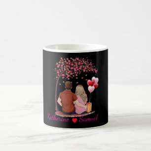 Mug Photo et nom modifiables Simple Saint-Valentin pho