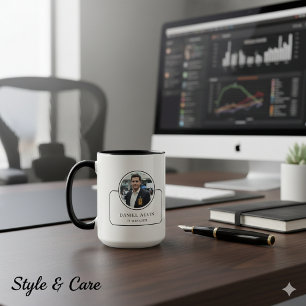 Mug Photo et nom personnalisés avec titre d'emploi