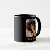 Mug Photo et nom personnalisés modernes Créez le vôtre (Devant droit)
