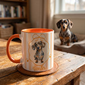 Mug photo et nom simple moderne d'animal de compag